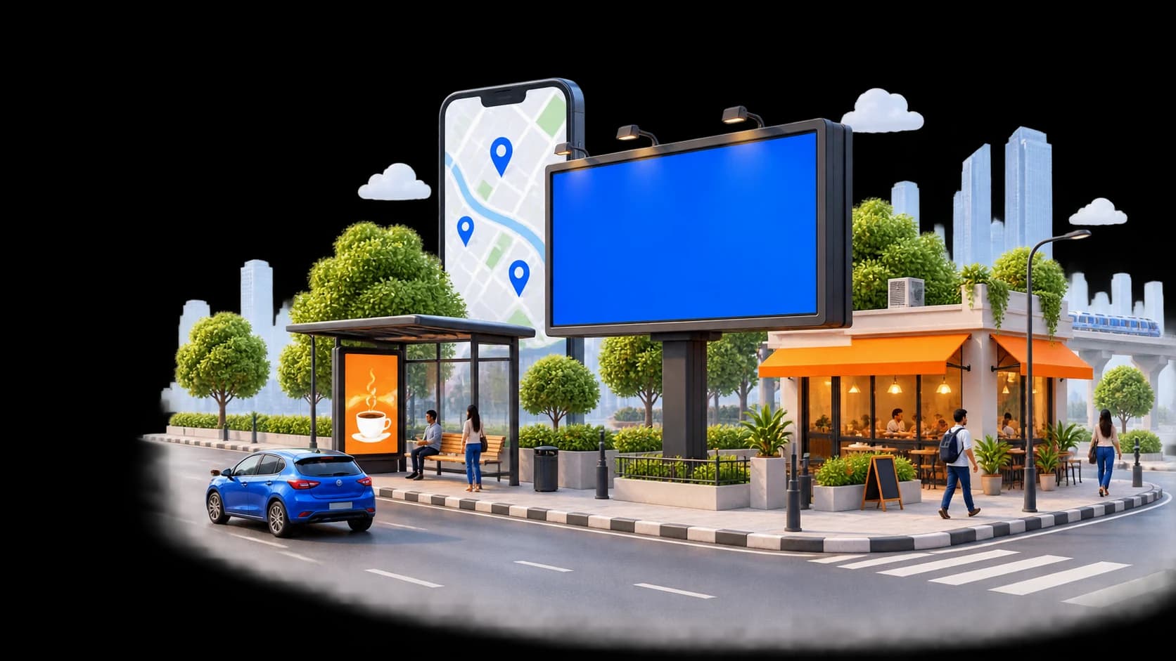 Neighbourhood outdoor media placements managed through Nukkad