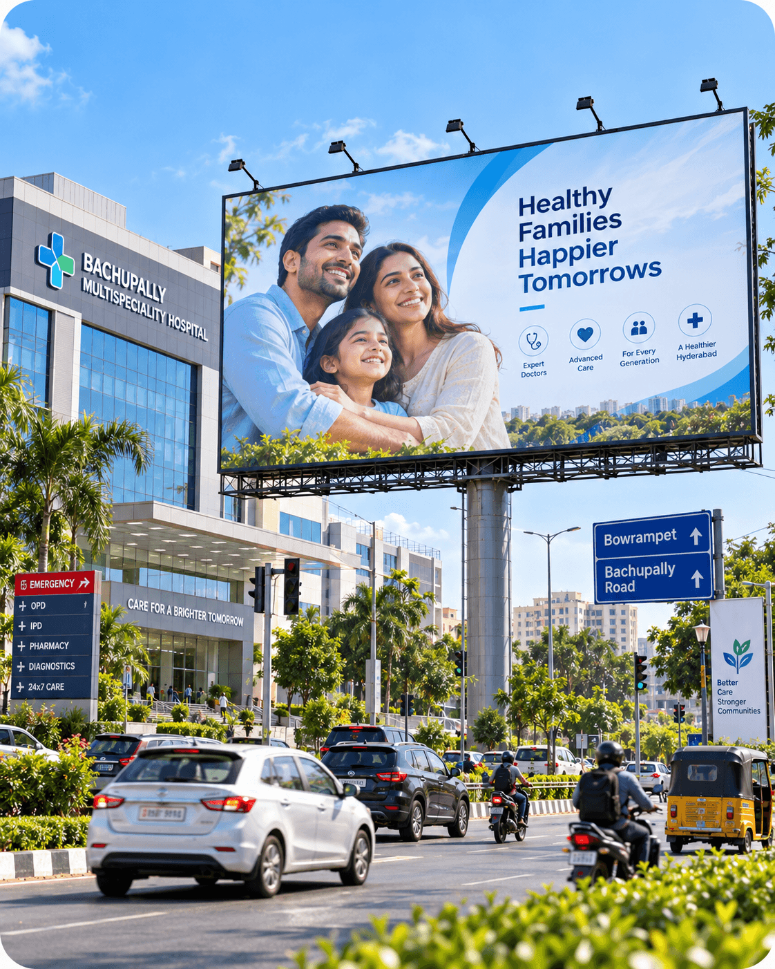 Borampet Signal Jn, Bachupally Road